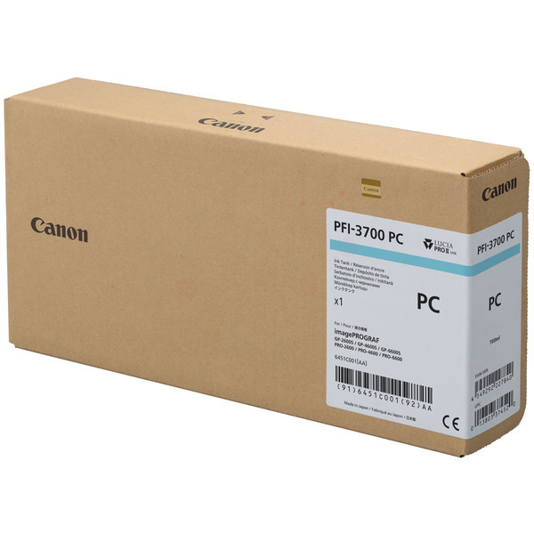 Canon Tinte 6451C001, PFI3700PC