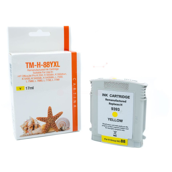 Premium Tinte ersetzt C9393A, No 88XL Gelb
