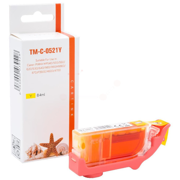 Premium Tinte ersetzt CLI-521Y Gelb