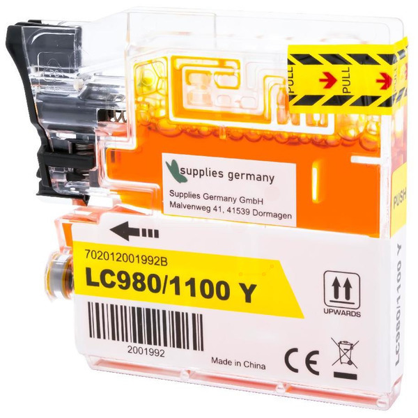 Premium Tinte ersetzt LC-980Y, LC-1100Y Gelb