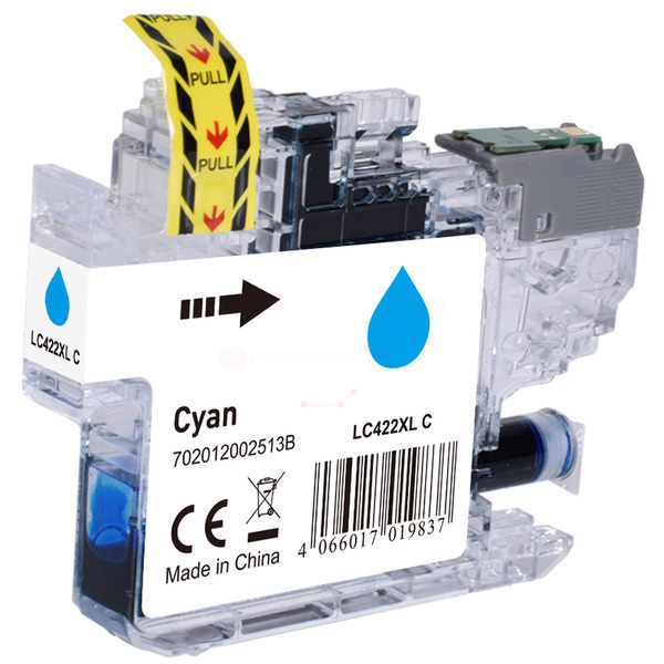 Premium Tinte ersetzt Brother LC-422XLC Cyan