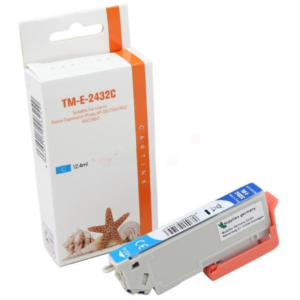Premium Tinte ersetzt Epson C13T24324010, 24XL Cyan