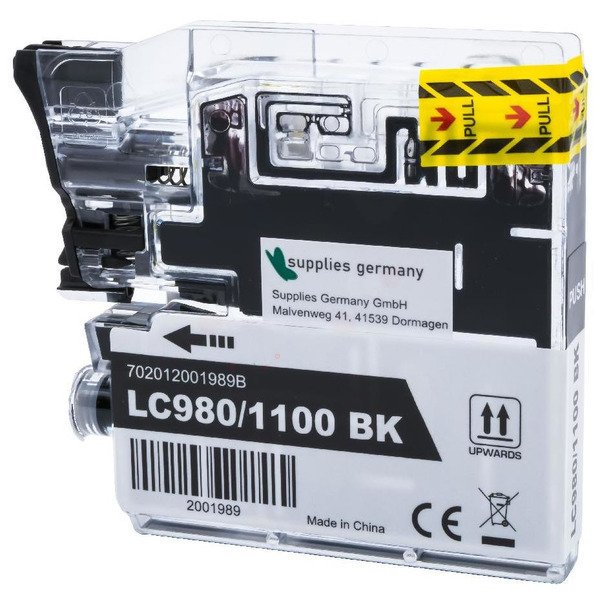 Premium Tinte ersetzt LC-980BK, LC-1100BK Schwarz