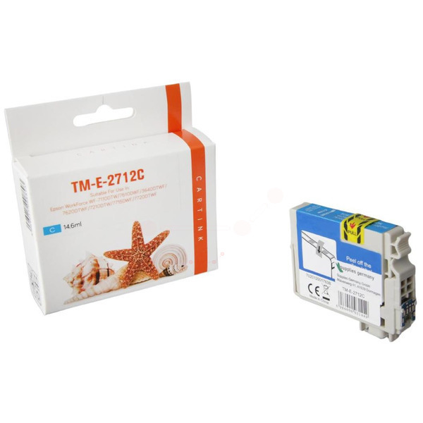 Premium Tinte ersetzt C13T27124010,27XL Cyan