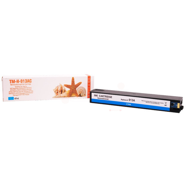 Premium Tinte ersetzt HP F6T77AE, 913A Cyan