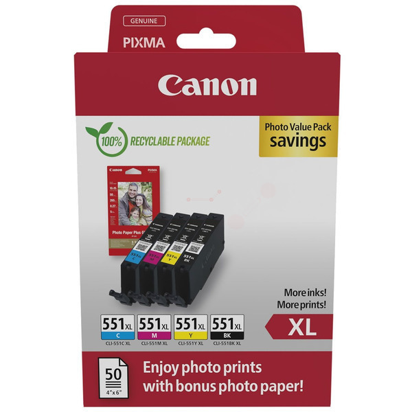 Canon Tinte 6443B008, CLI551XL