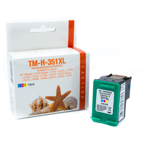 Premium Tinte ersetzt CB338EE, No 351XL Cyan, Magenta, Gelb