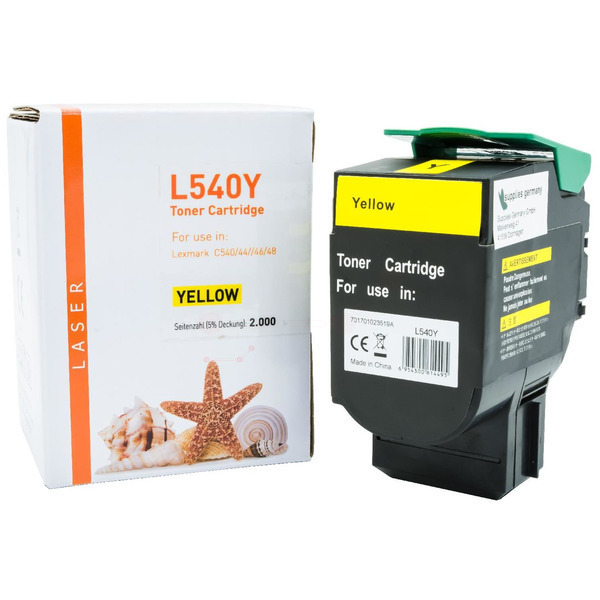 Premium Toner ersetzt Lexmark 0C540H1YG Gelb