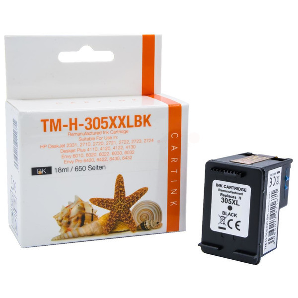 Premium Tinte ersetzt HP 3YM62AE, 305XXLBK Schwarz