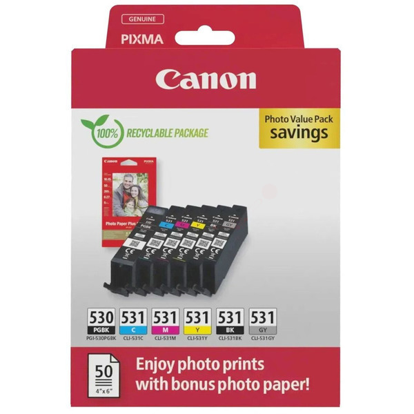 Canon Tinte 6117C004, PGI530CLI531