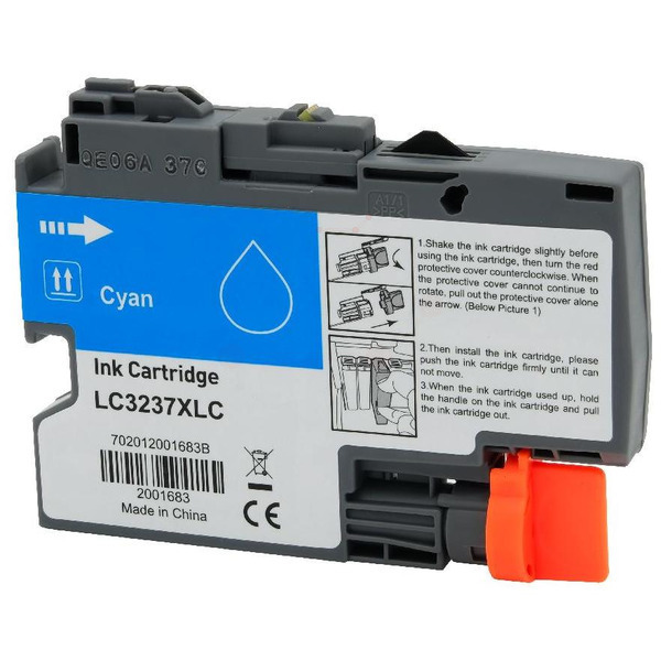 Premium Tinte ersetzt Brother LC-3237C Cyan