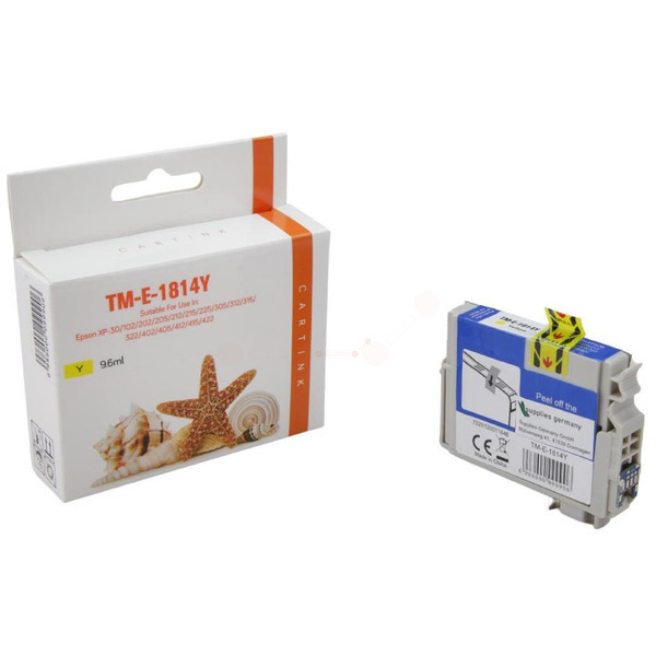 Premium Tinte ersetzt C13T18144010, 18XL Gelb