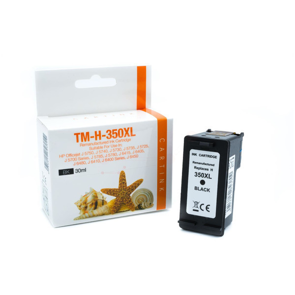 Premium Tinte ersetzt CB336EE, No 350XL Schwarz