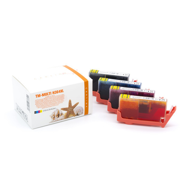 Premium Tinte ersetzt HP N9J74AE, 364XL Schwarz, Cyan, Magenta, Gelb