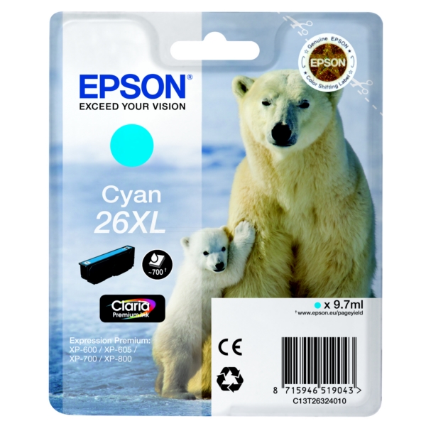 Epson Tinte C13T26324012, 26XL