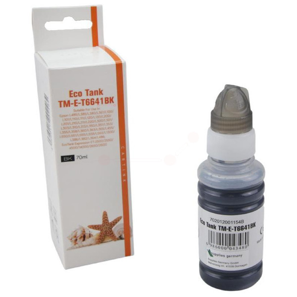 Premium Tinte ersetzt Epson C13T664140, T6641 Schwarz