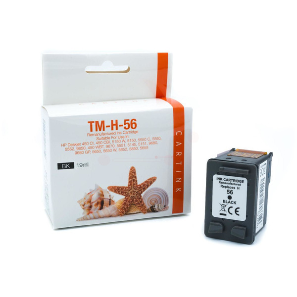 Premium Tinte ersetzt C6656A, No 56 Schwarz