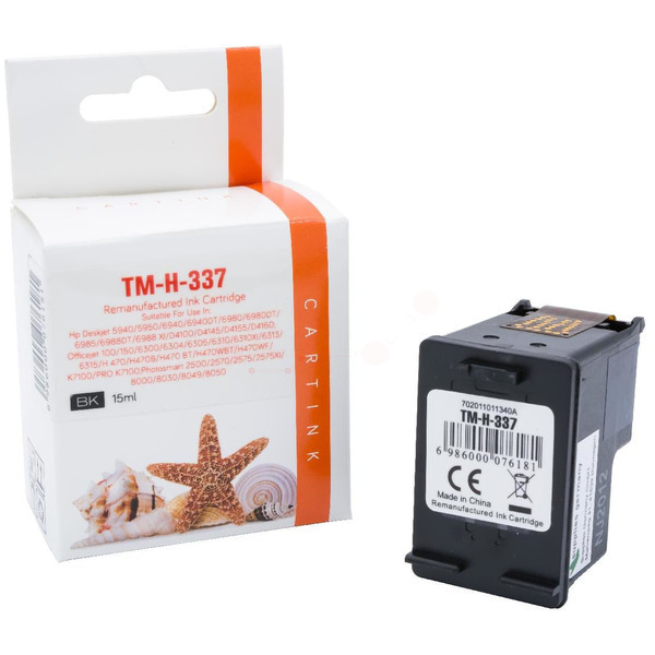 Premium Tinte ersetzt C9364EE, No 337 Schwarz