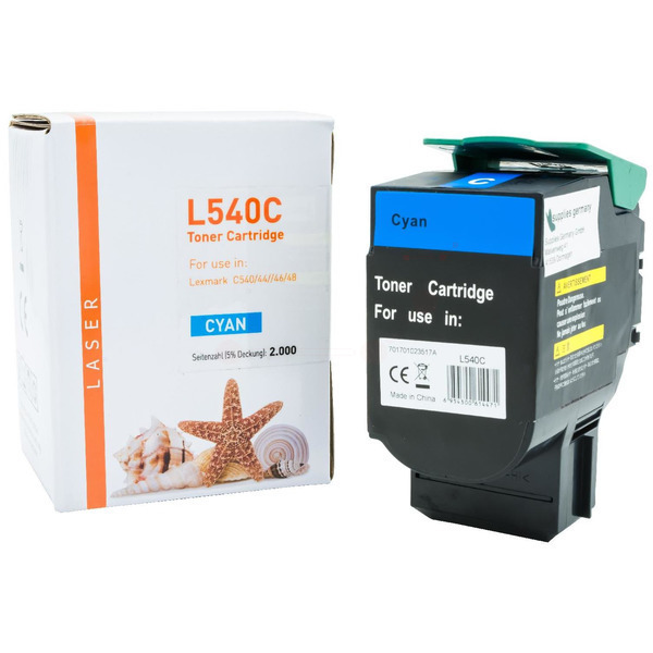 Premium Toner ersetzt Lexmark 0C540H1CG Cyan