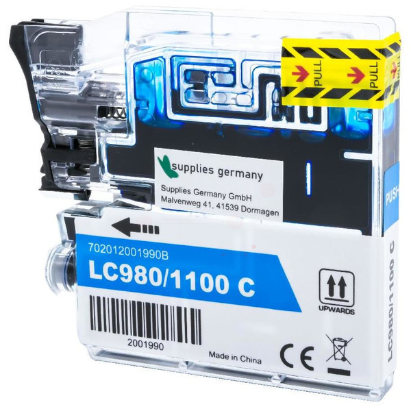Premium Tinte ersetzt LC-980C, LC-1100C Cyan