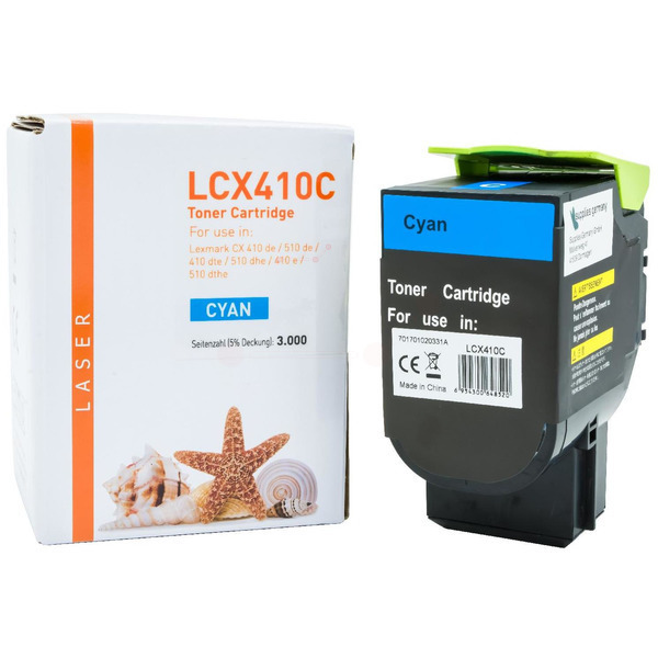 Premium Toner ersetzt Lexmark 80C2HC0, 802HC Cyan