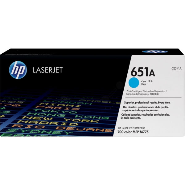 HP Toner CE341A, 651A