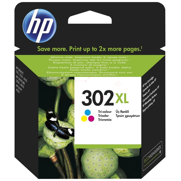 HP Tinte F6U67AE, 302 XL