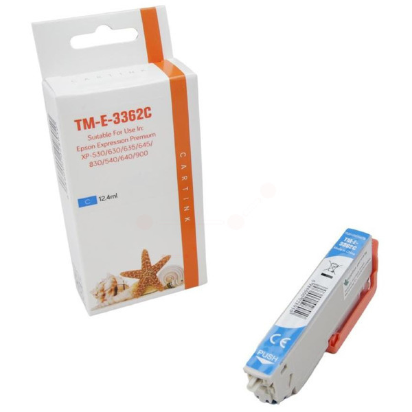 Premium Tinte ersetzt Epson C13T33624010, 33XL Cyan