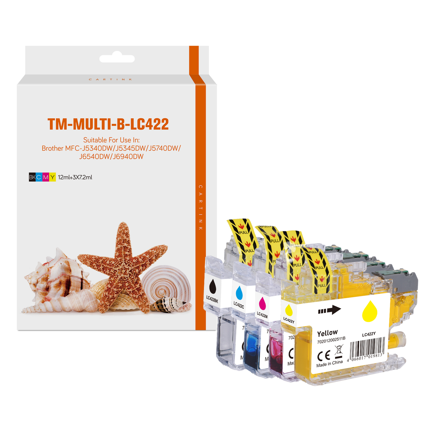 Premium Tinte ersetzt Brother LC-422VAL Schwarz, Cyan, Magenta, Gelb