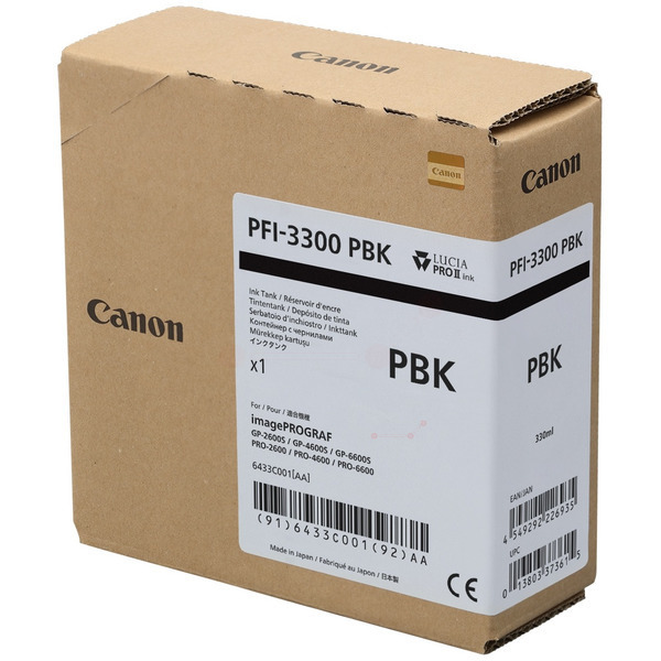 Canon Tinte 6433C001, PFI3300PBK
