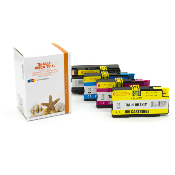 Premium Tinte ersetzt HP C2P43AE, 950XL/951XL Schwarz, Cyan, Magenta, Gelb