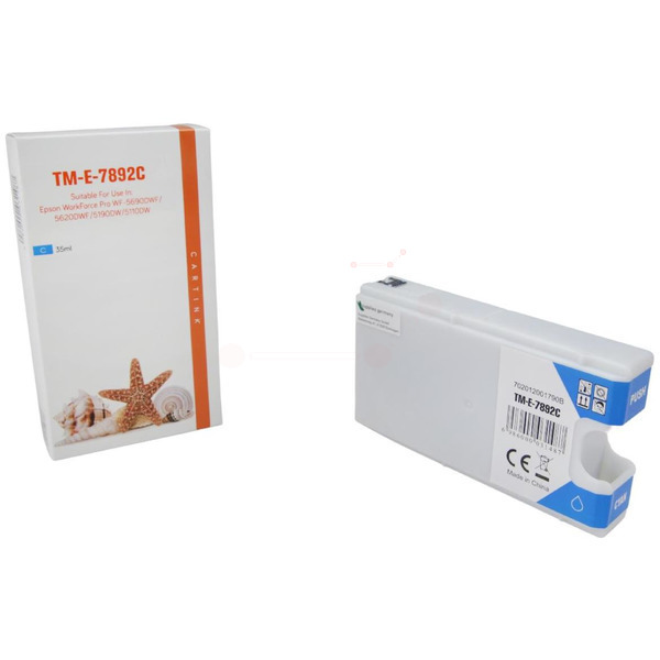 Premium Tinte ersetzt Epson C13T789240, T7892 Cyan