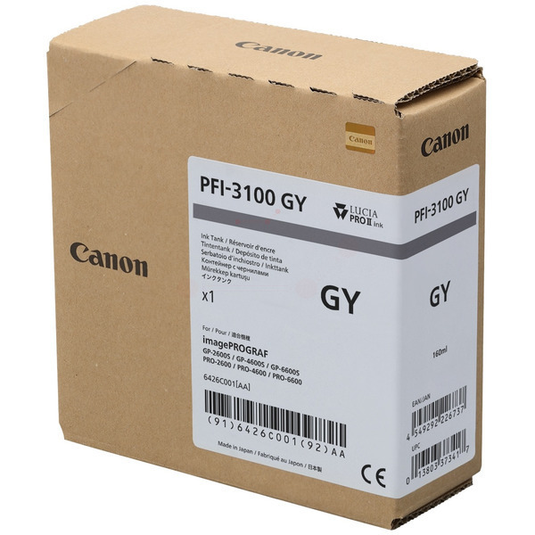 Canon Tinte 6426C001, PFI3100GY