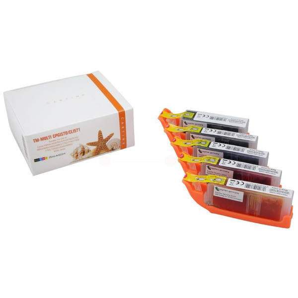 Premium Tinte ersetzt Canon 0372C004, 570571 Schwarz, Cyan, Magenta, Gelb